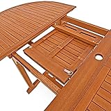 Deuba Sitzgruppe Moreno 8+1 Eukalyptusholz klappbar 9-TLG Tisch Sitzgarnitur Holz Gartenmöbel Garten Set - 2