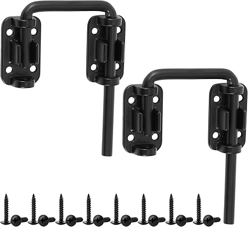 Hicarer 1 pestillo de bloqueo de puerta corrediza de patio de 2 pulgadas. Cerradura segura de perno en U para puertas corredizas de vidrio, puerta