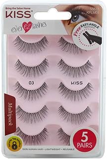 Kiss Ever Ez 03 Lashes 5 Pairs Lightweight Reuseable (6 Pack)