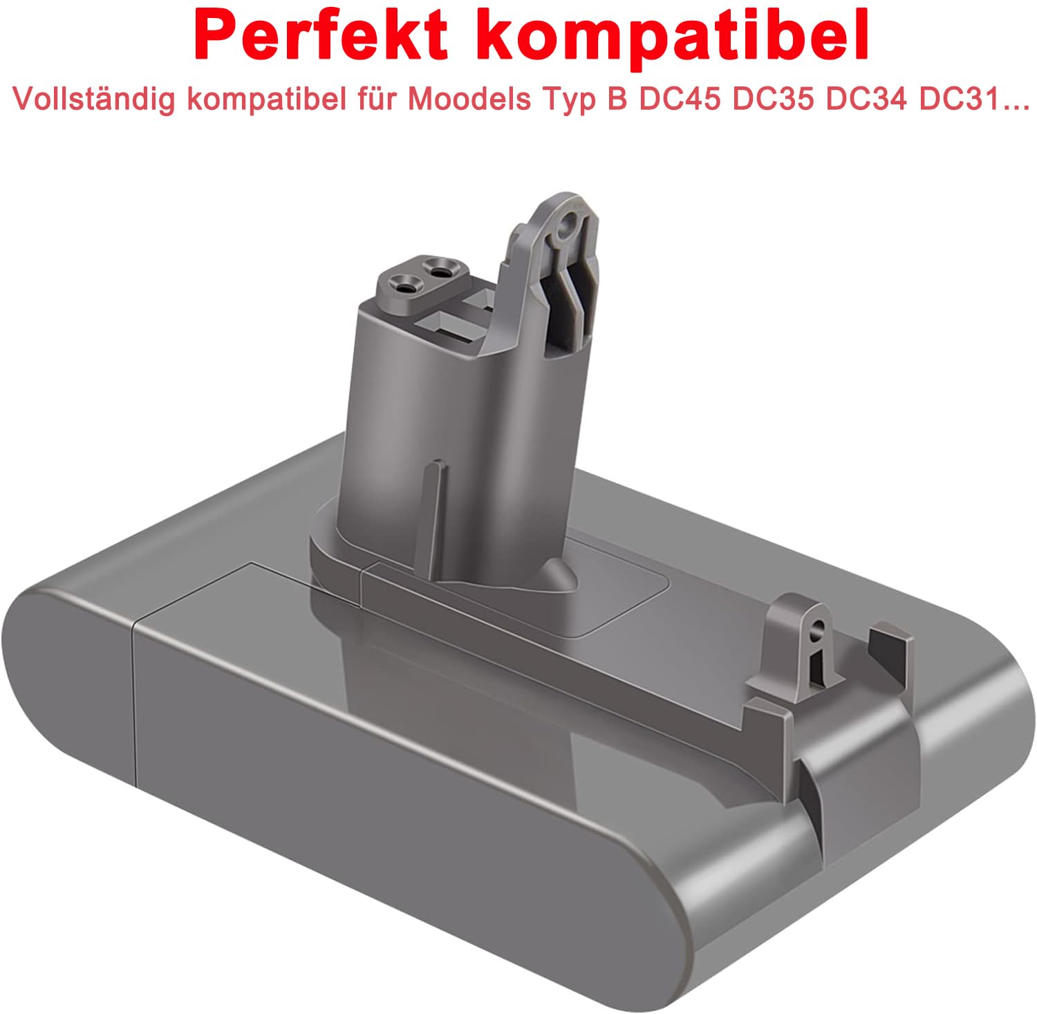 KUNLUN DC45 Ersatzakku für Dyson Typ B DC31 DC34 DC45 DC35 DC56 DC57 Handheld Staubsauger mit Filter (Nur passend für Typ B)
