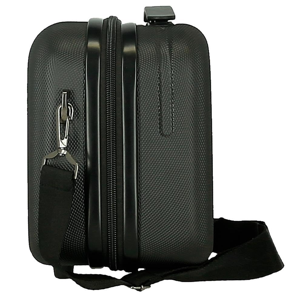 Reebok Franklin Trousse de Toilette Adaptable, fabriquée en ABS, 29 cm x 21 cm x 15 cm, poignées de Fermeture éclair avec Trous pour Cadenas, Noir, Trousse de Toilette