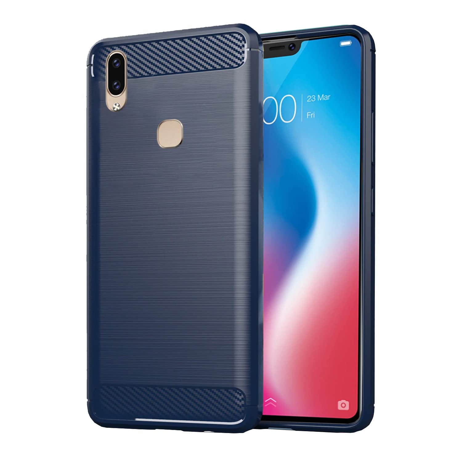 Pikkme Vivo V9 / V9 Pro / V9 Youth Back Cover | Matte Soft Silicon Flexible | Hybrid Shock Proof | Back Case for Vivo V9 / V9 Pro / V9 Youth (Blue) (B0CFLLCF37) Amazon Price History, Amazon Price Tracker