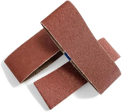 Image of Dunnet Tools 3pc Sanding Belts 60x400mm for Belt Sander with Assorted | 1 Each of 60, 80 &100 Grit | Aluminum Oxide Belts for Wood, Metal, Paint Removal, Polishing, Heavy Duty