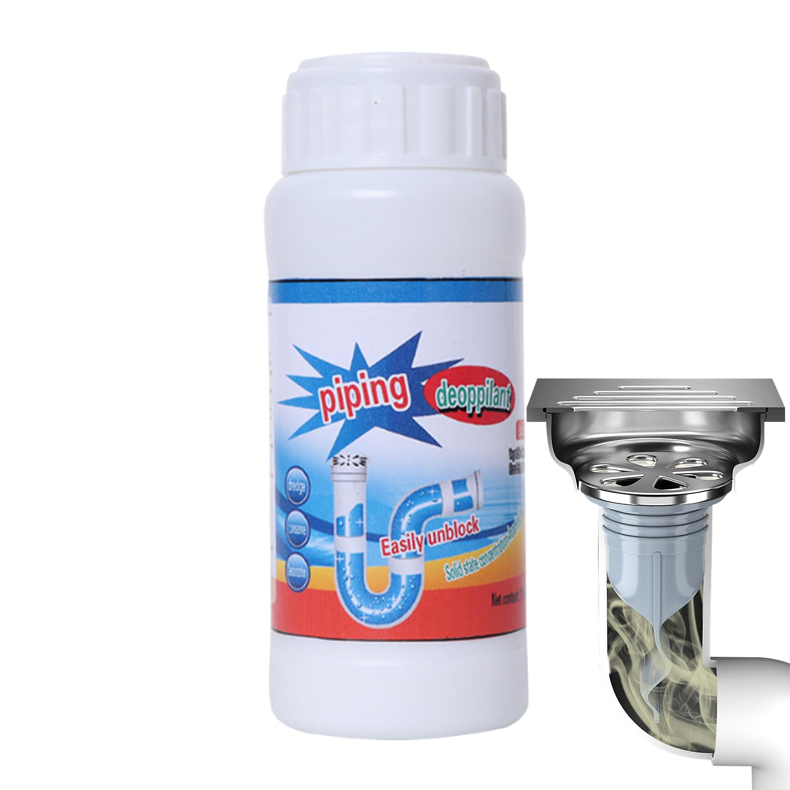 Drain Cleaner - 110g Sink Toilet Fly Tool - Clog Remover,for Controls Foul Odors Fly Garbage Shower Sewer Lines Pipes Tank