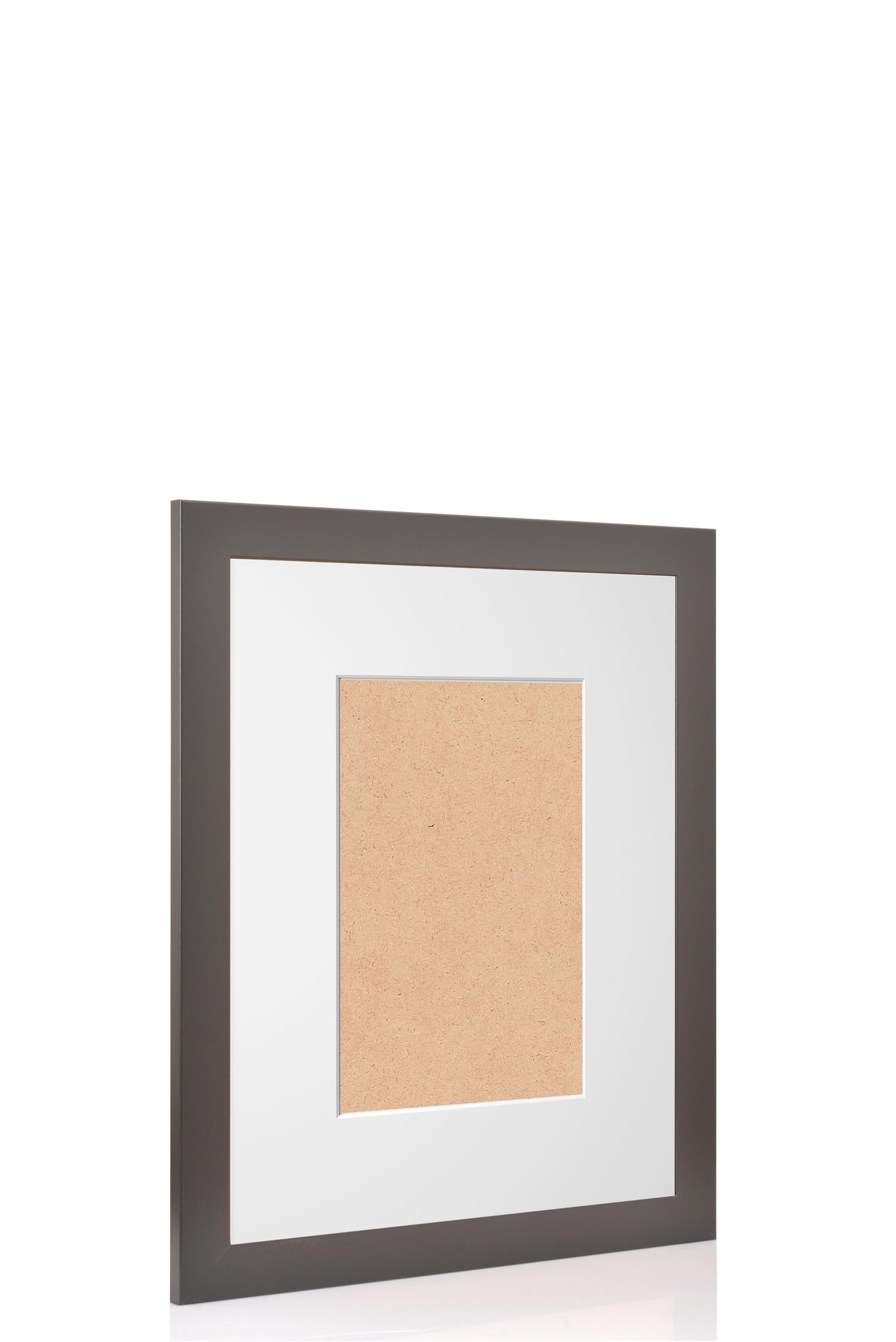 Cadre avec passe-partout et verre anti-reflets 70 x 100 cm (image 50 x 70) - Couleur : noir - Baguette de cadre de 40 mm d'épaisseur