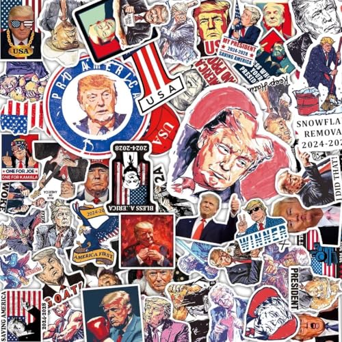 100 Pack President Stickers American Graphic Picture Decal for Laptop Phone Vehicle Water Bottle