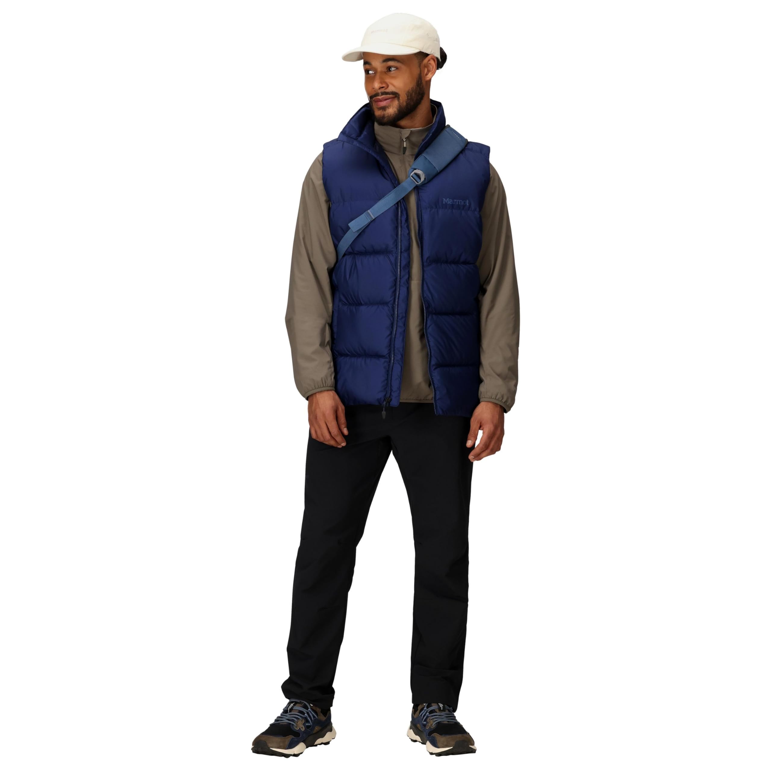Marmot Guides Down Vest Chaqueta ligera de plumón, cálida chaqueta de invierno, abrigo acolchado repelente al agua, chaqueta funcional cortaviento, chaqueta exterior plegable Hombre (Pack de 1)
