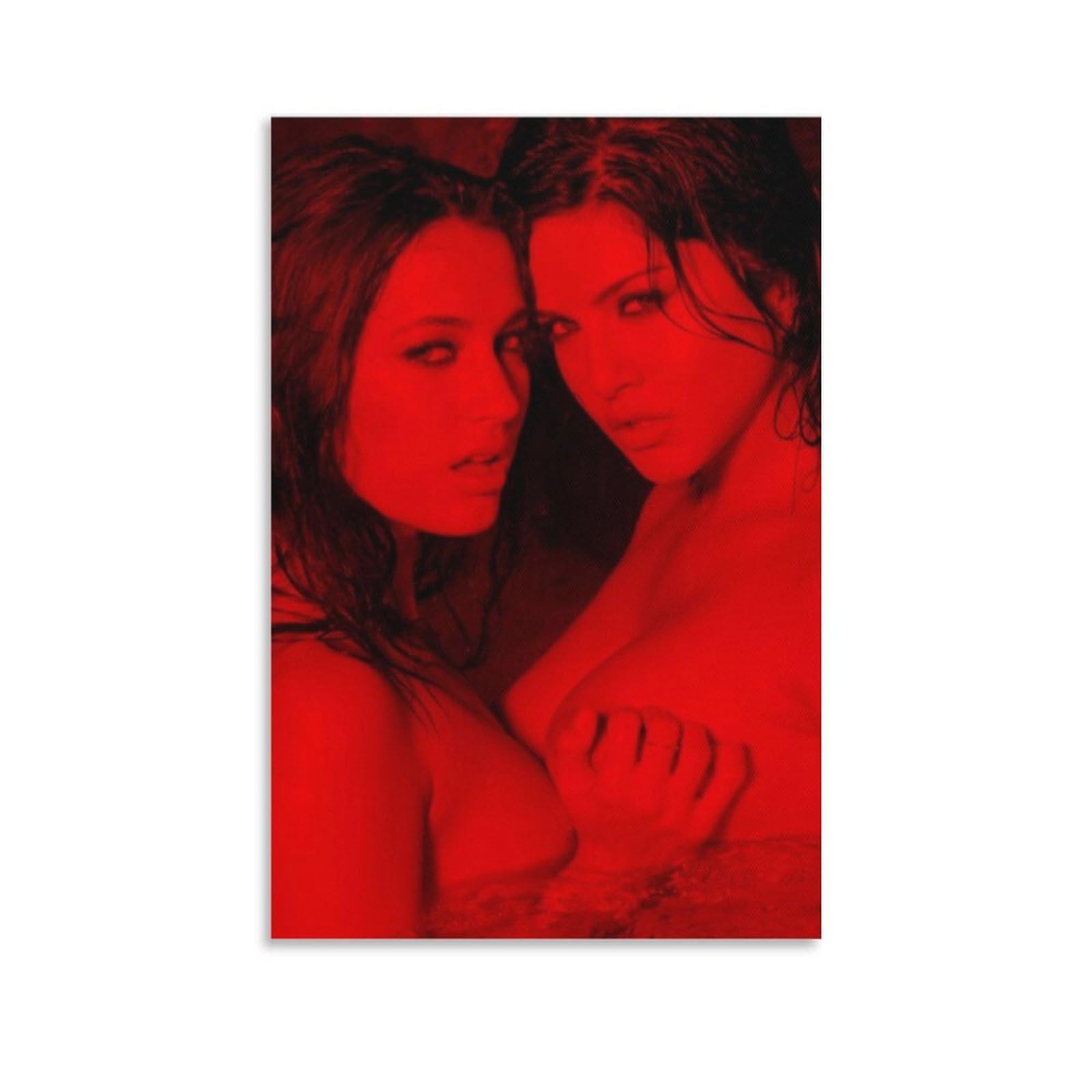 Sunny Leone with Meera Jasmine - Celebrity (Nude) Open Art Poster Painting On Canvas Wall Art Poster Scroll Picture Print Walls Decor Home Posters 08x12inch(20x30cm)
