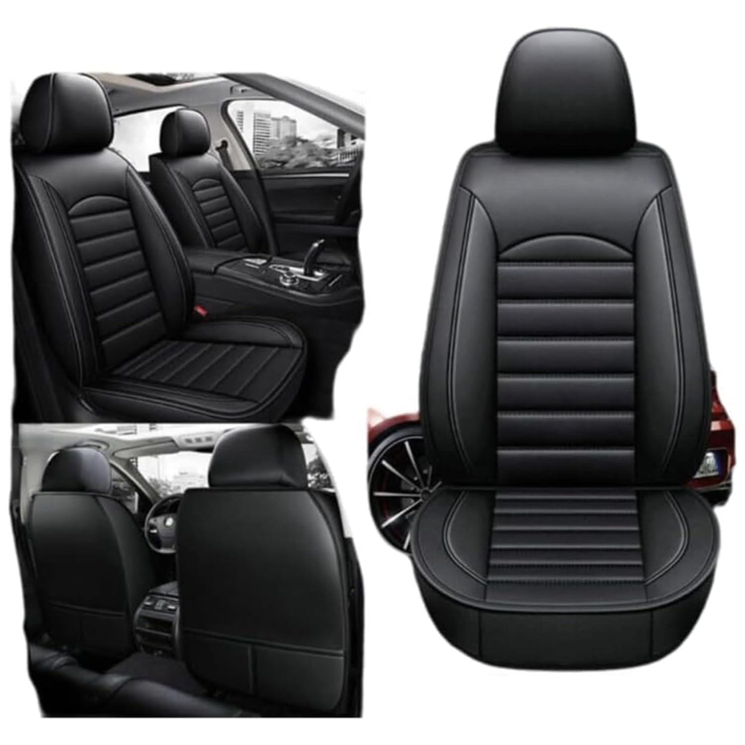 Housses Siège Avant Voiture pour Kia Stonic YB/KX1 2018 2019 2020 2021 2022 2023 2024,Imperméable Antidérapant Cuir Couvre Protections Siège Confortable Accessoires