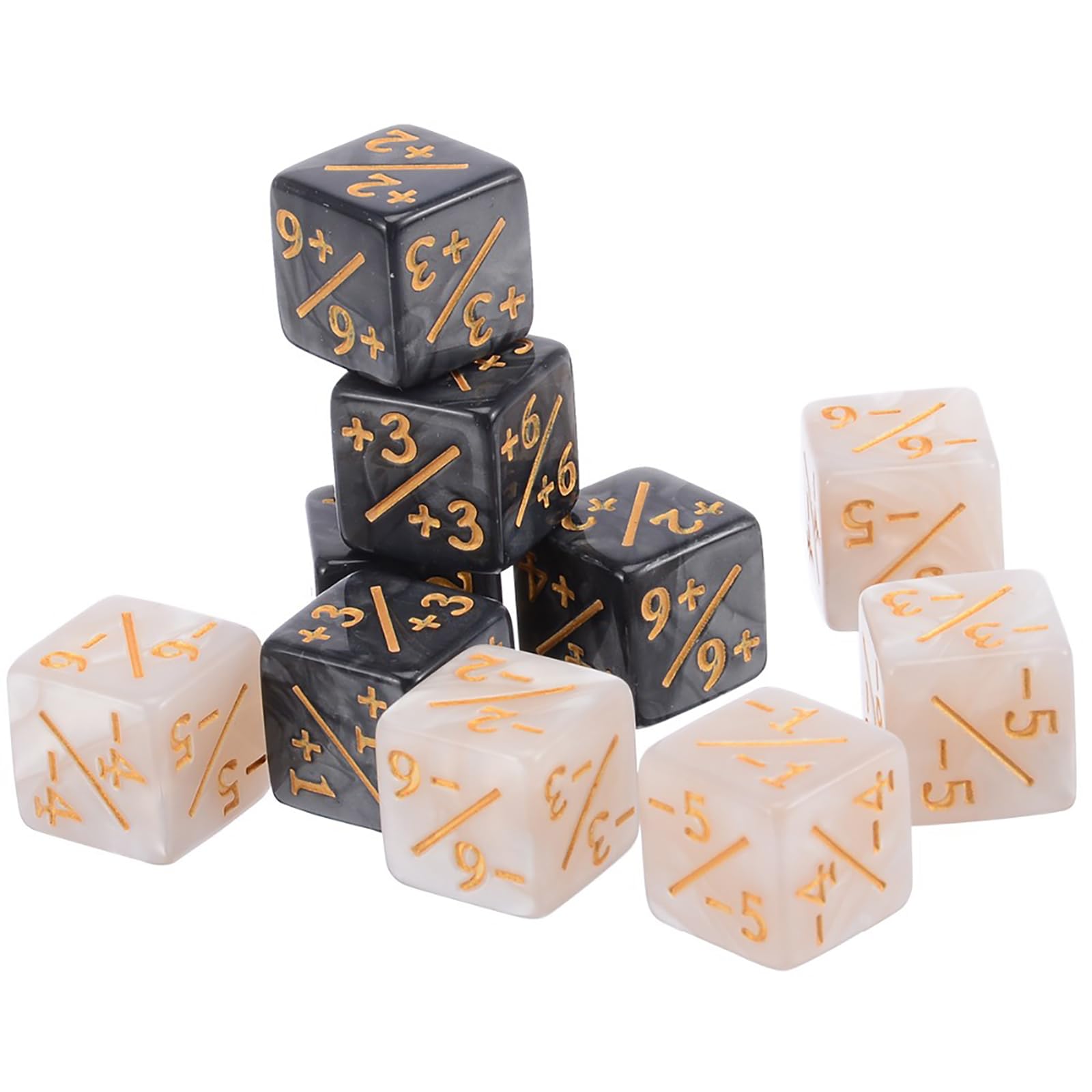 D6 Dice Counter Set,24 Pcs Dice Counter Sign 16mm Loyalty Cube Token Positive and Negative Multi-Faceted Number Game for Party Table Games KTV Bars - Image 4