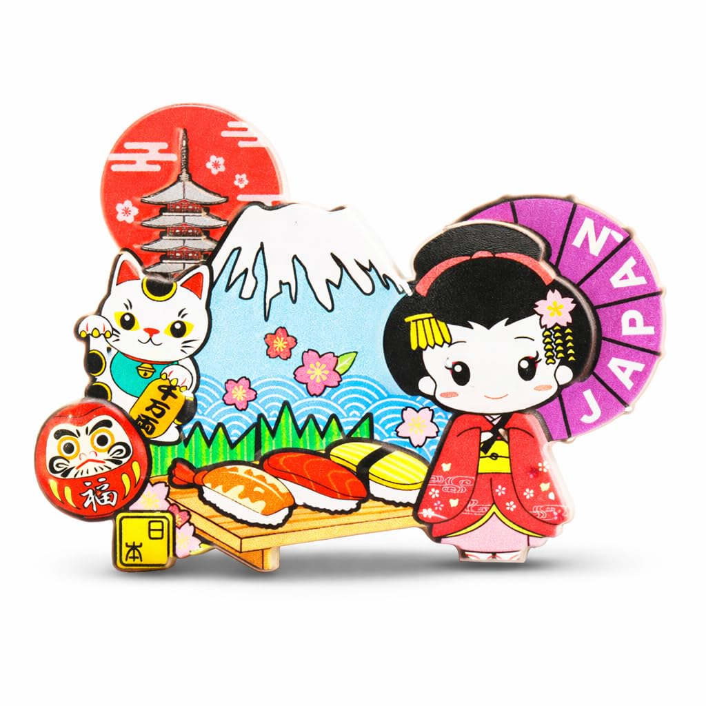 Strong Magnetic Fridge Magnet- Japanese Travel Souvenir Fridge Decoration with Strong Flat Magnet for Office Whiteboard, Cabinet &Cabinet Cute Locker