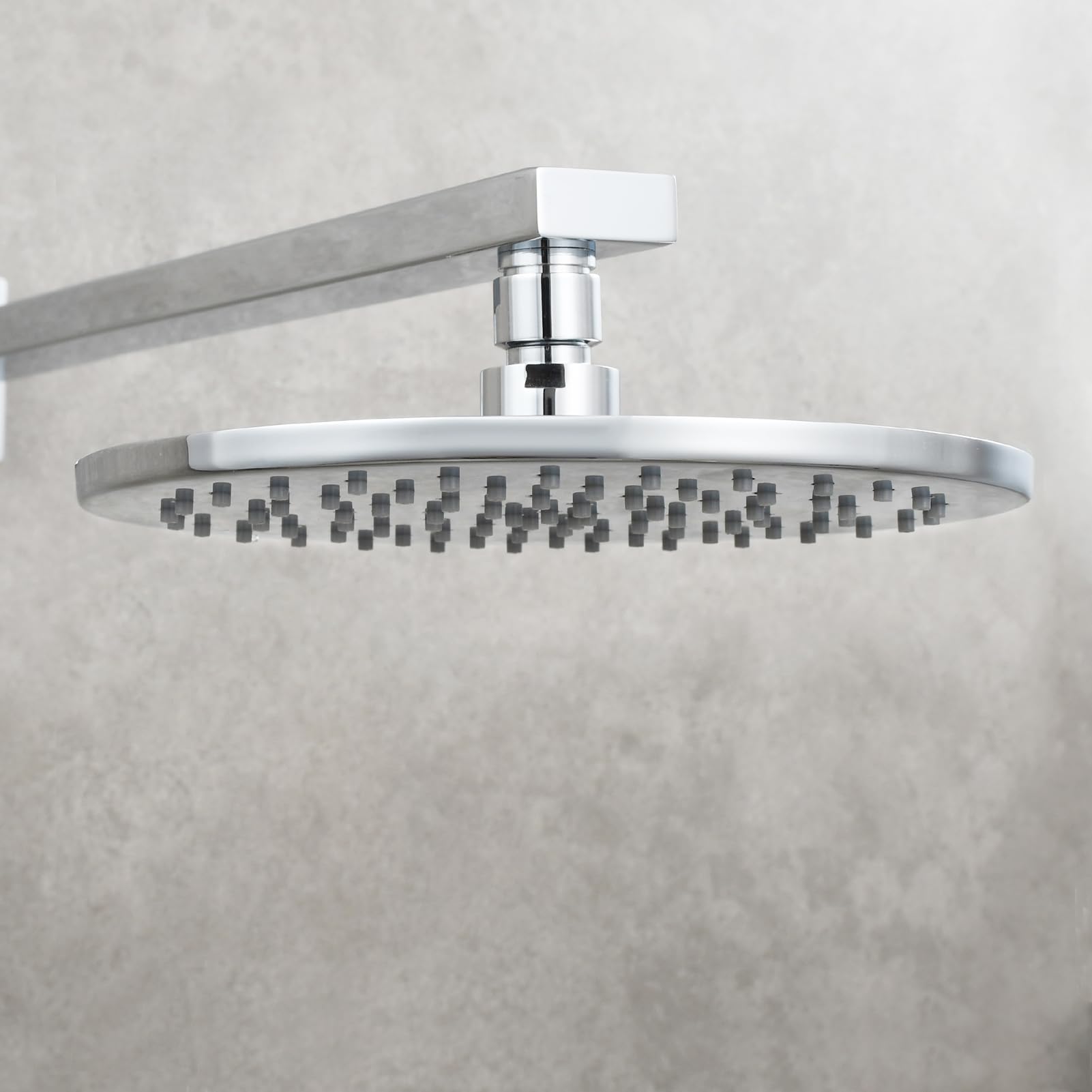Tecmolog Docce Fisso Rotondo Ottone Soffione Doccia a Pioggia Alta Pressione 20 x 20 cm, Cromato, BD127