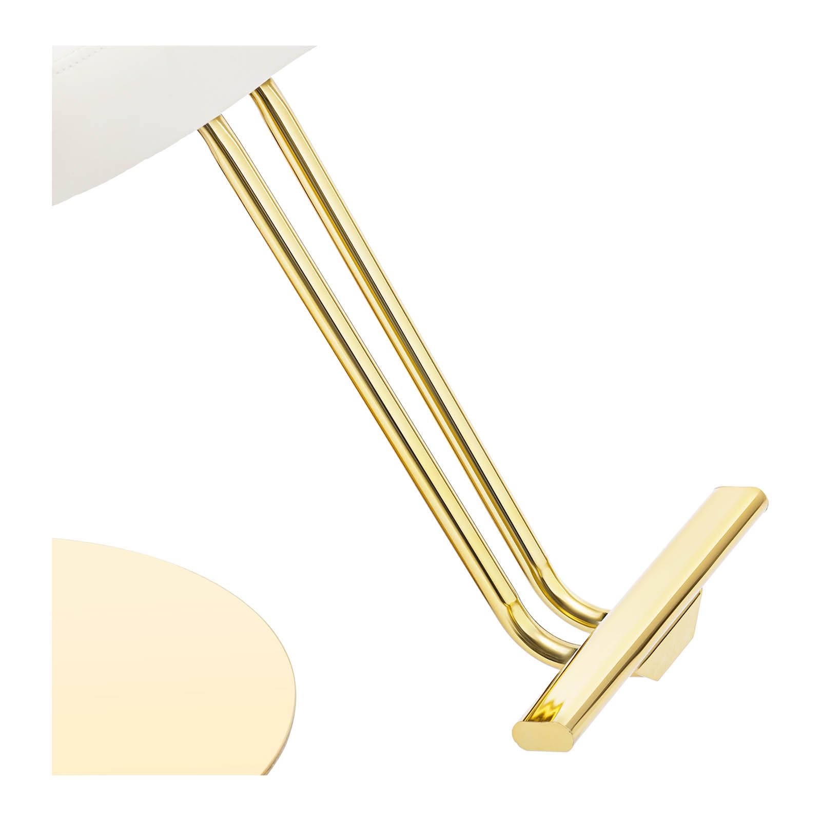 Physa Physa WINSFORD - Silla de peluquería con reposapiés, 480-630 mm, 200 kg, Color Crema y Dorado, para peluquería
