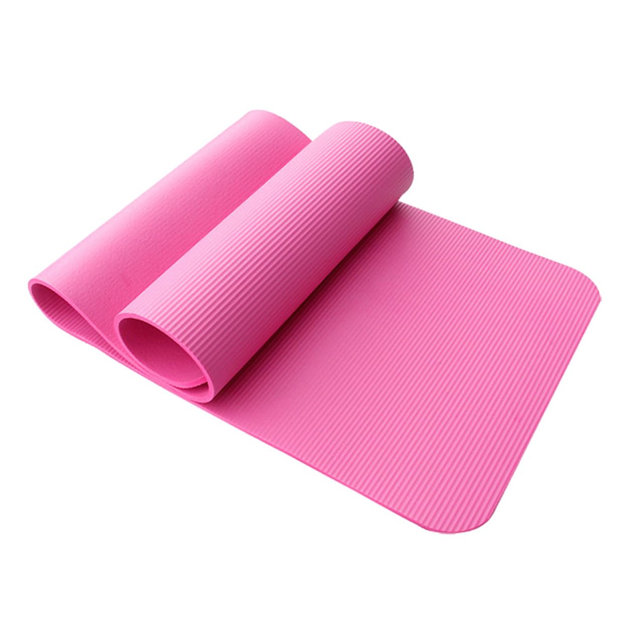 Tappetino Yoga Nbr Spesso Antiscivolo Rosa per Fitness | Ammortizzazione Antiurto, Buona Elasticità, per Stretching e Allenamento a Casa Colore Casuale