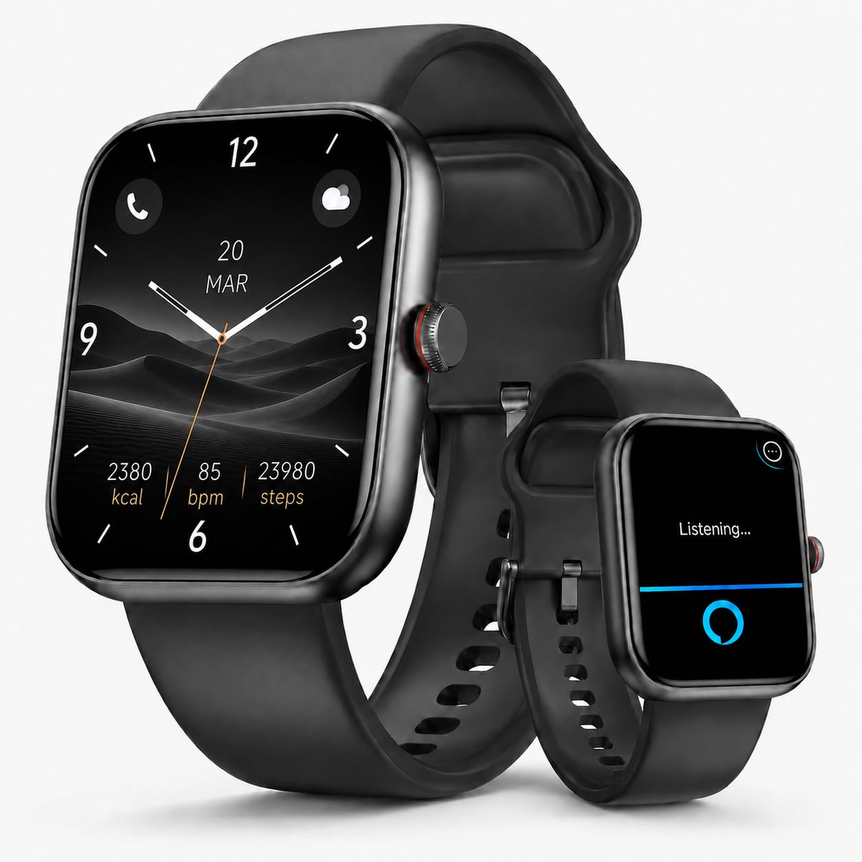 Reloj inteligente para hombre y mujer, 1,91 pulgadas, HD, con Alexa y función de teléfono, 100 modos de deporte, reloj inteligente, pulsómetro, monitor de sueño, podómetro, resistente al agua IP68