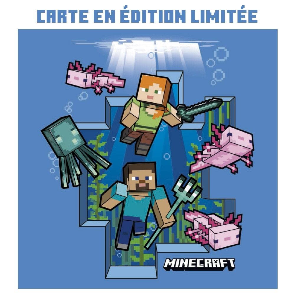 Panini Minecraft - Confezione di 50 adesivi multicolore resistenti allo sbiadimento, su carta opaca, per parete, album, cartine, uso singolo