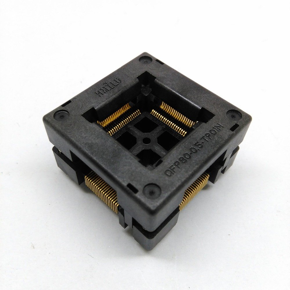 Wiring Connecting Terminals - TQFP80 FQFP80 QFP80 Burn in Socket OTQ-80-0.5-02B Pitch 0.5mm IC Body Size 12x12mm Test Adapter