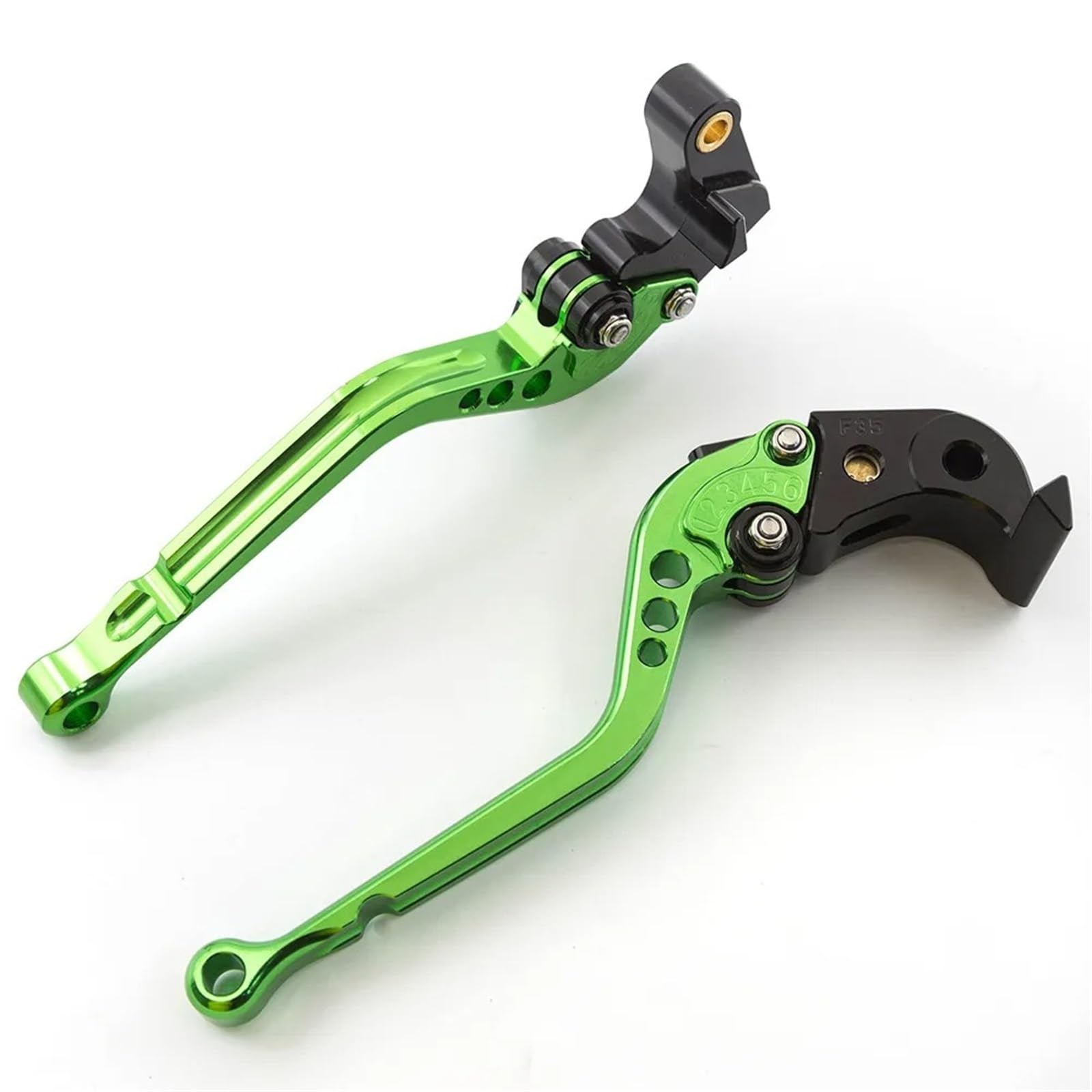 Pdaazvg 177Mm Green Brake Lever Handle For Kawasaki For Zx10r Zx 10R Zx-10R Z1000 Z1000sx Z750r Zx6r/636 2006-2018 Motorcycle Adjustable Brake Clutch Lever Motorcycle Lever Blades(177Mm Green)