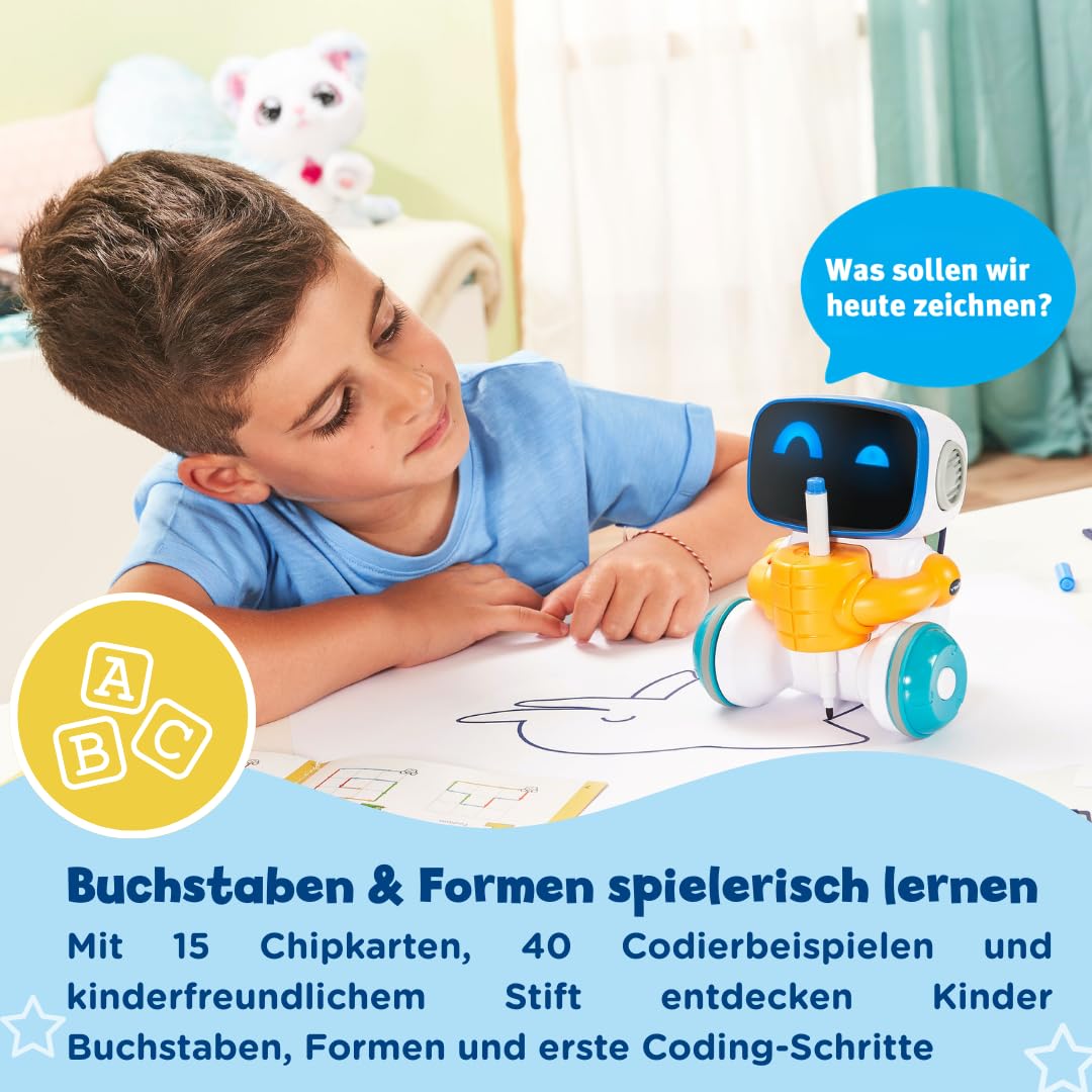 VTech Codi Mal-Roboter Lernroboter zum Zeichnen & Codieren 4-8 Jahre