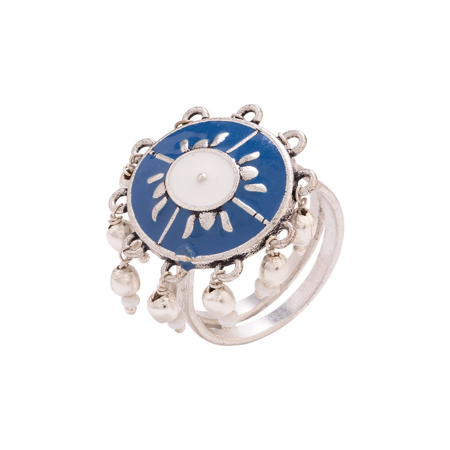 VOYLLAIndigo Affair Circle Statement Ring