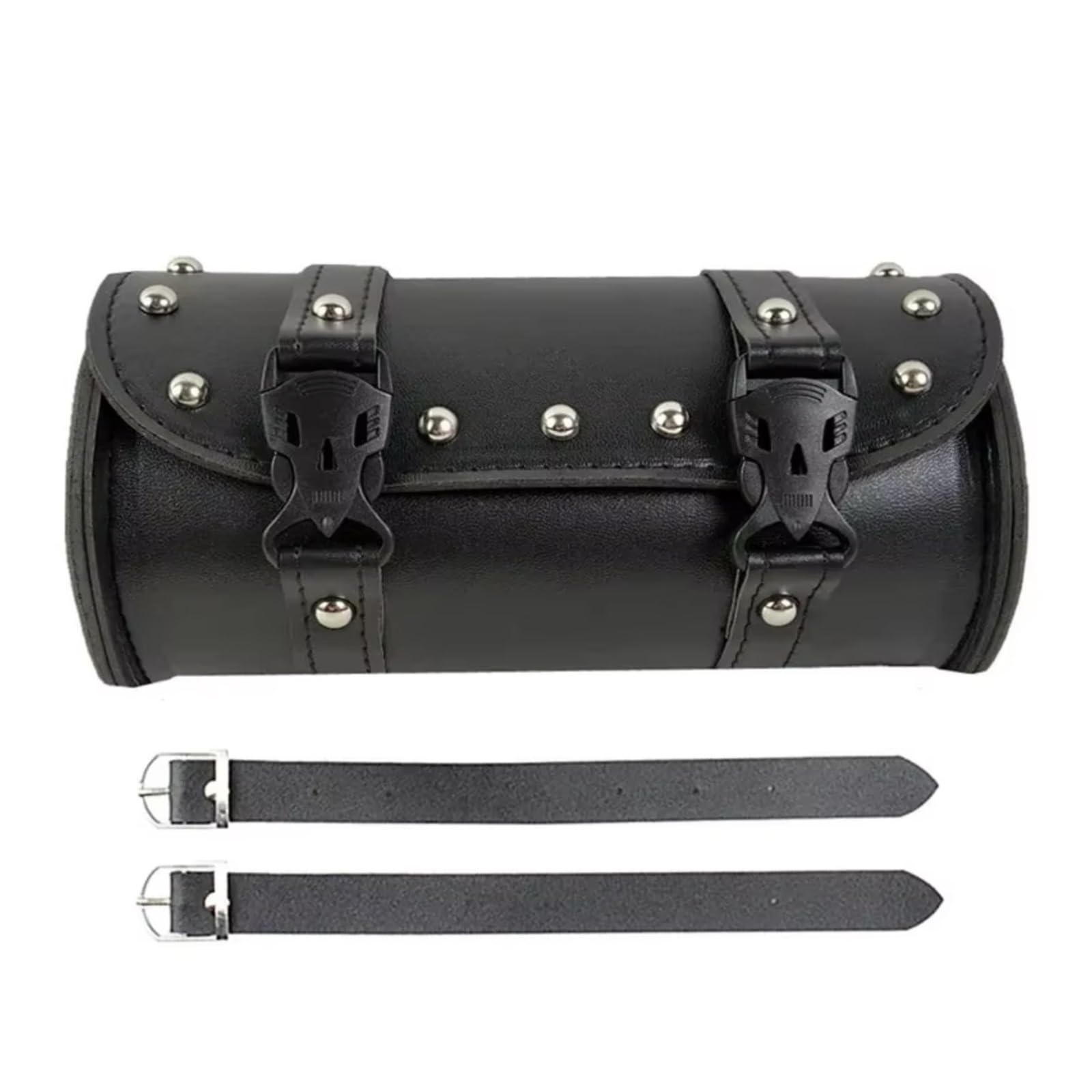 Compatibile Con Bobber 1 Set Borsa Attrezzi Moto Per Viaggio In Finta PU Impermeabile Laterale Modifica Sostituzione Sacche Moto(Black)