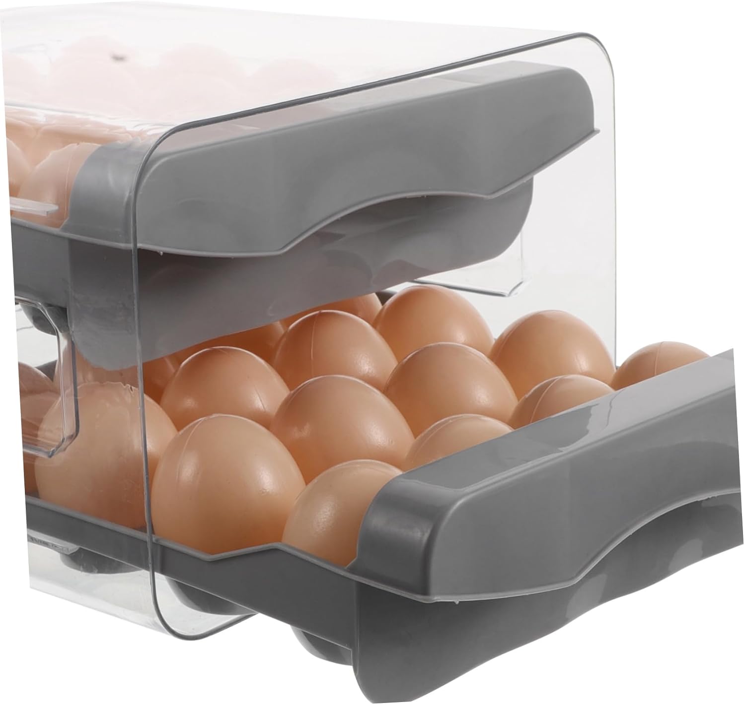 Double Layer Egg Storage Box Refrigerator Egg Rack Container for Fridge