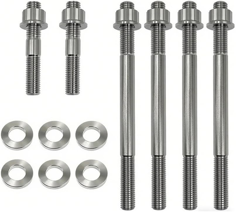 Titanium Head Stud Nut Washer Kit For 660 80-82600 90109-09002-00 90109-09003-00 90119-10023-00