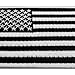Tactical American Flag Embroidered Patch USA United States of America Military Iron On Sew On Emblem - White & Black