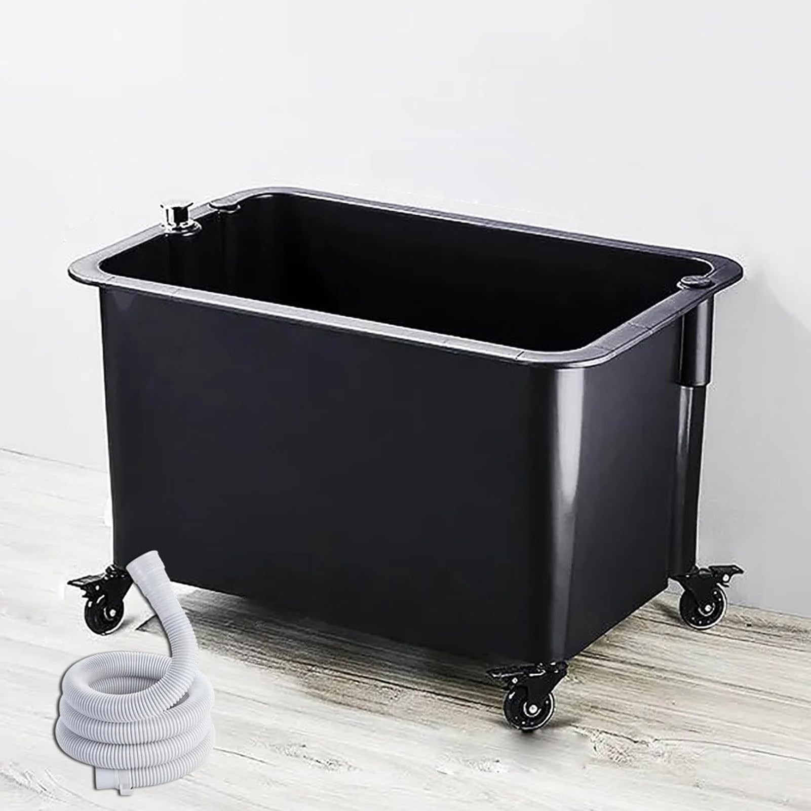 asdchZen Mop Pool Slop Sinks,Commercial Mop Sink Mop Service Basin With Drain Pipe, Floor Laundry Slop Sink Utility Tub Mop Pool With Sink Drainage Strainer For Kitche,Wheel,Wheel