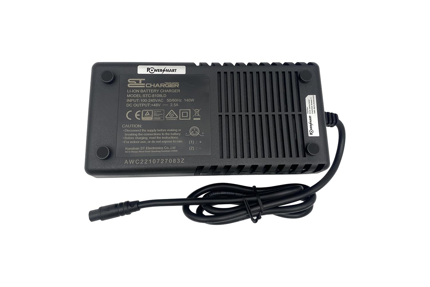 PowerSmart® Chargeur 2,5 A pour batteries lithium-ion 48 V 3 broches