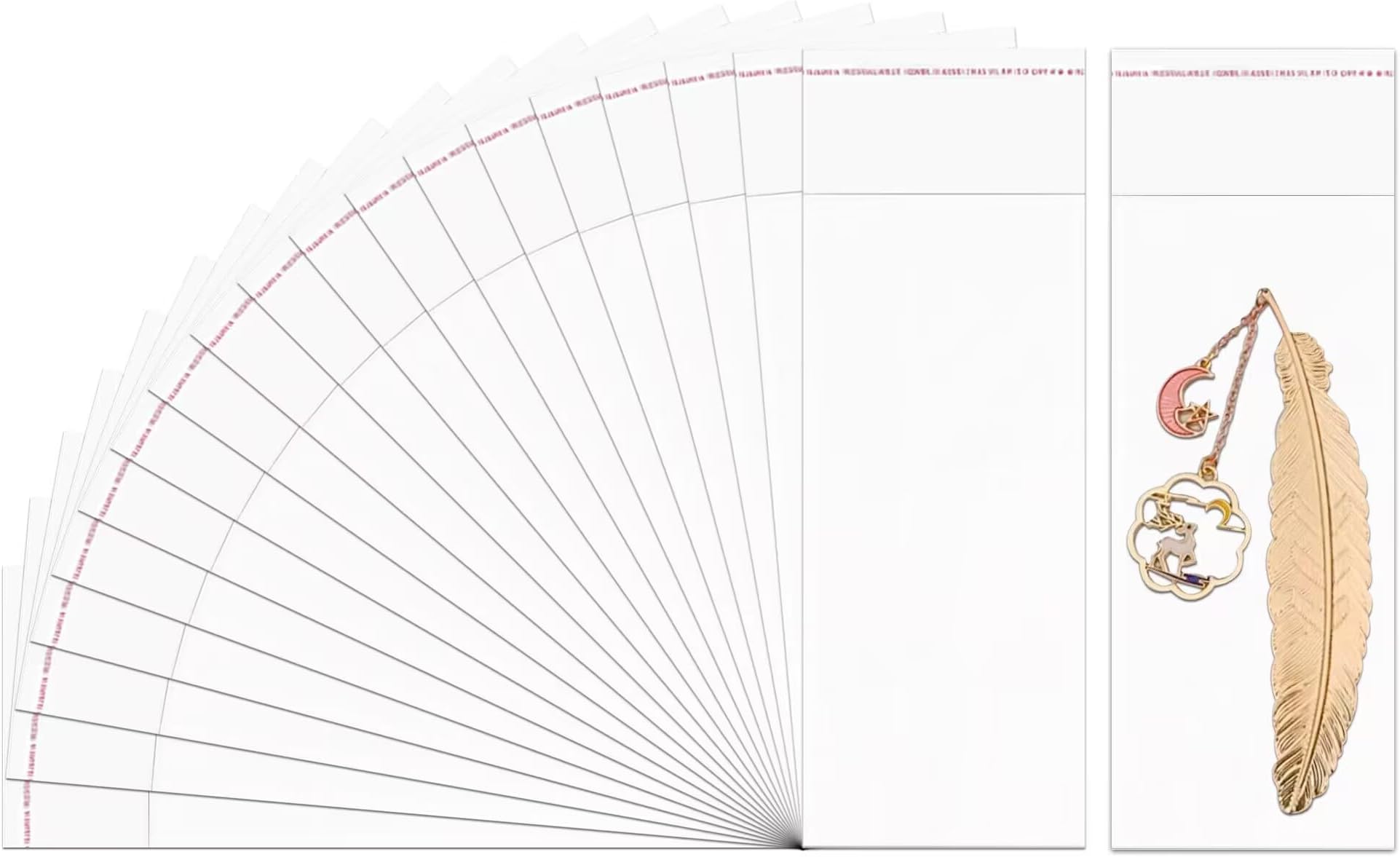 Doutop Self Sealing Cello Bags 200pcs Long Resealable Cellophane Bags 3x8 Clear Adhesive OPP Bags 2mil for Bakery Cookies Candies Jewelry Crafts Candles Party Decorative