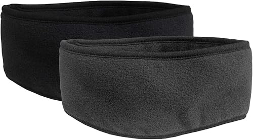 N'Ice Caps Diademas de forro polar para niños, paquete de 2 unidades, elásticas, cobertura completa de las orejas para niños y niñas