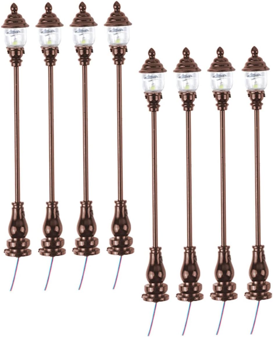 Uonlytech 8pcs Model Garden Light Toys Outdoor Decoration Miniature