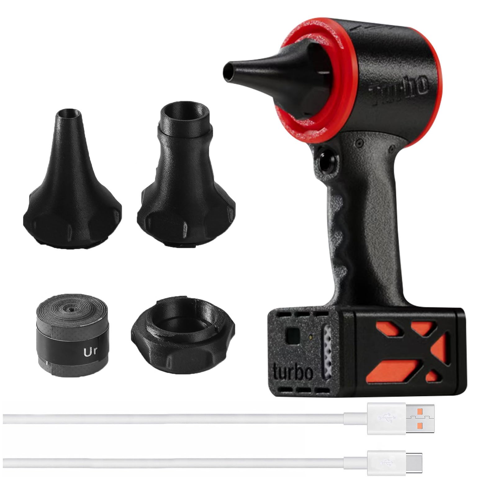 Topiky Soplador Eléctrico Recargable de Alta Velocidad para Limpieza Industrial y Doméstica, Plumero de Aire Comprimido, Material PETG Duradero