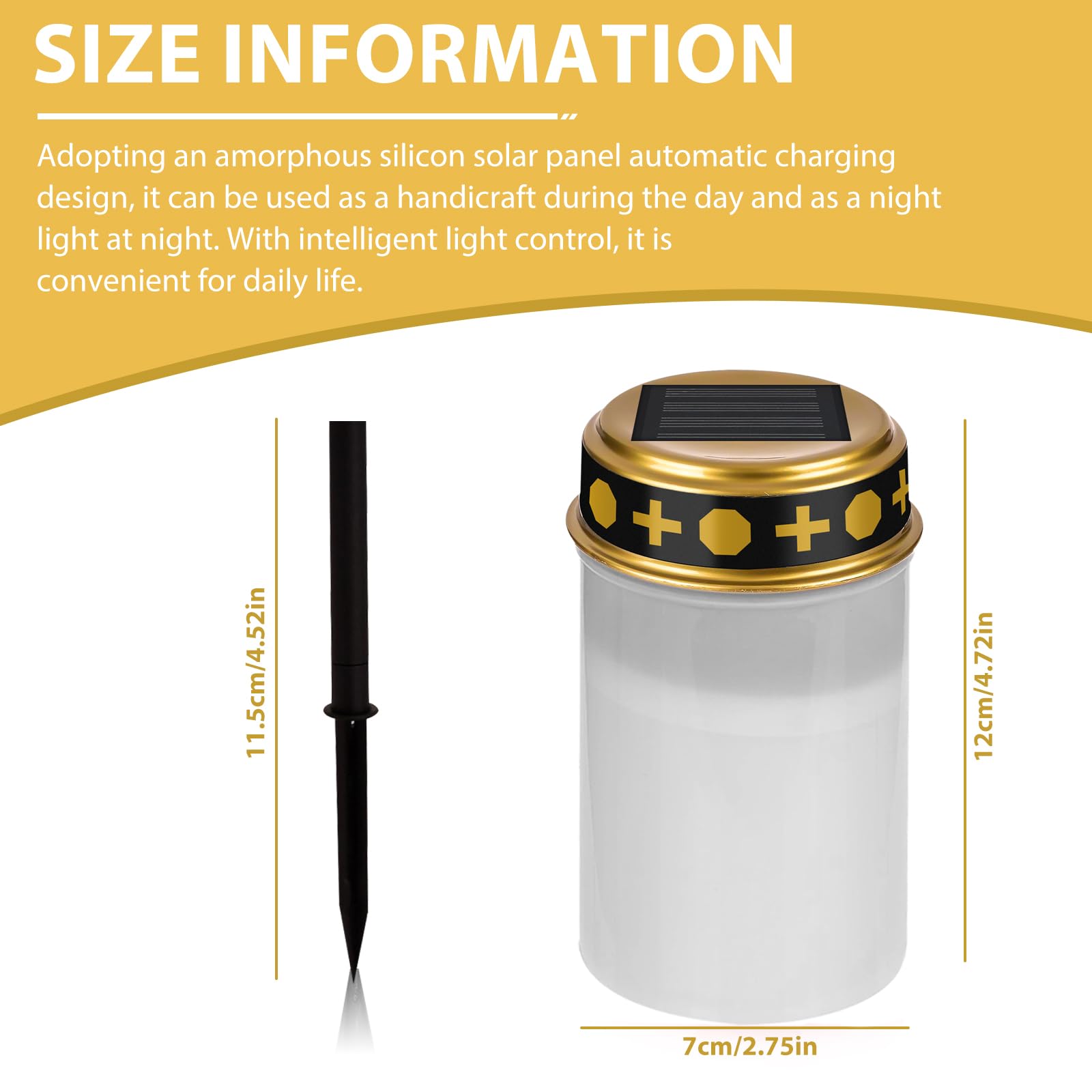 Vegena 4 Pièces Lère Funéraire LED, Bougie LED Cimetière, Lanterne