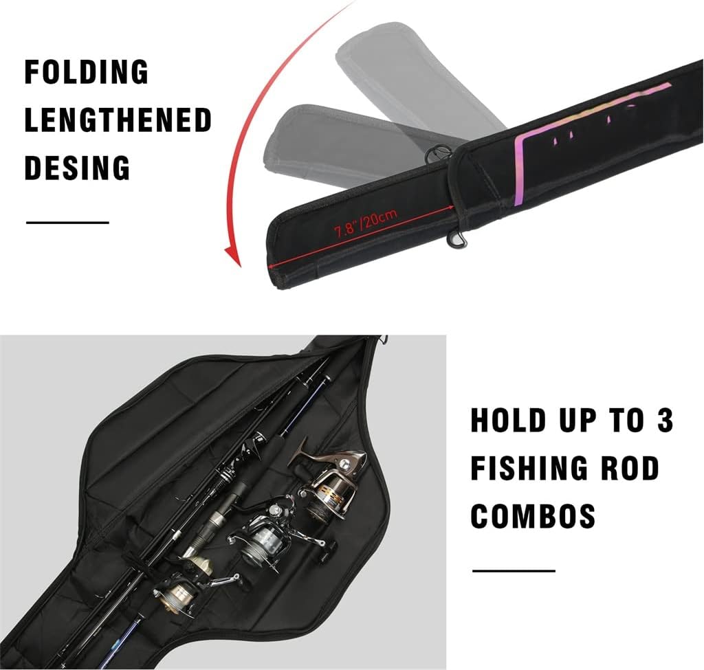 Fishing Rod Bag Storage Box Foldable for Multi Size Reel