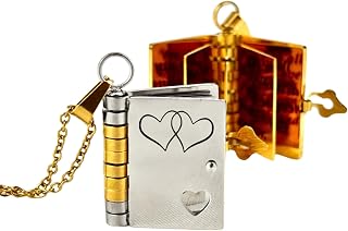 37JEWELRY Daughter in Law Book Necklace Christmas Birthday Gifts from Mother in Law, Engraved Book Necklaces with Heartfelt Message for Women