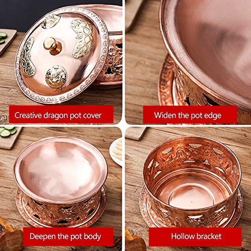 Olla caliente de cobre para hot pot estilo chino mongol miniatura 6