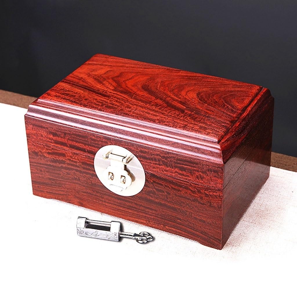 Jewelry Boxes Mahogany Jewelry Storage Box Sandalwood Solid Wood Jewelry Box Ornament Box with Lock Jewelry Boxes