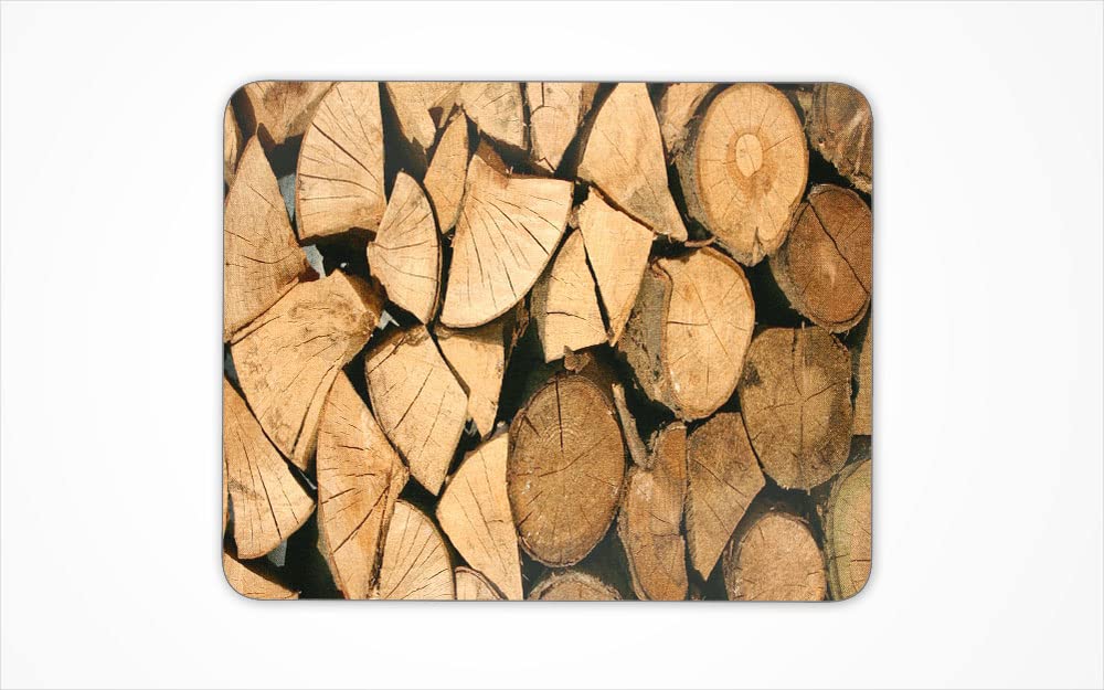 Wood Lumber Log Wallpaper #1 Non-Slip Rubber Base Desk Large Mouse PAD for Office Dorm Computer LAPTOPS PC (25 x 29.9 cm) | (9.84 x 11.77 in)