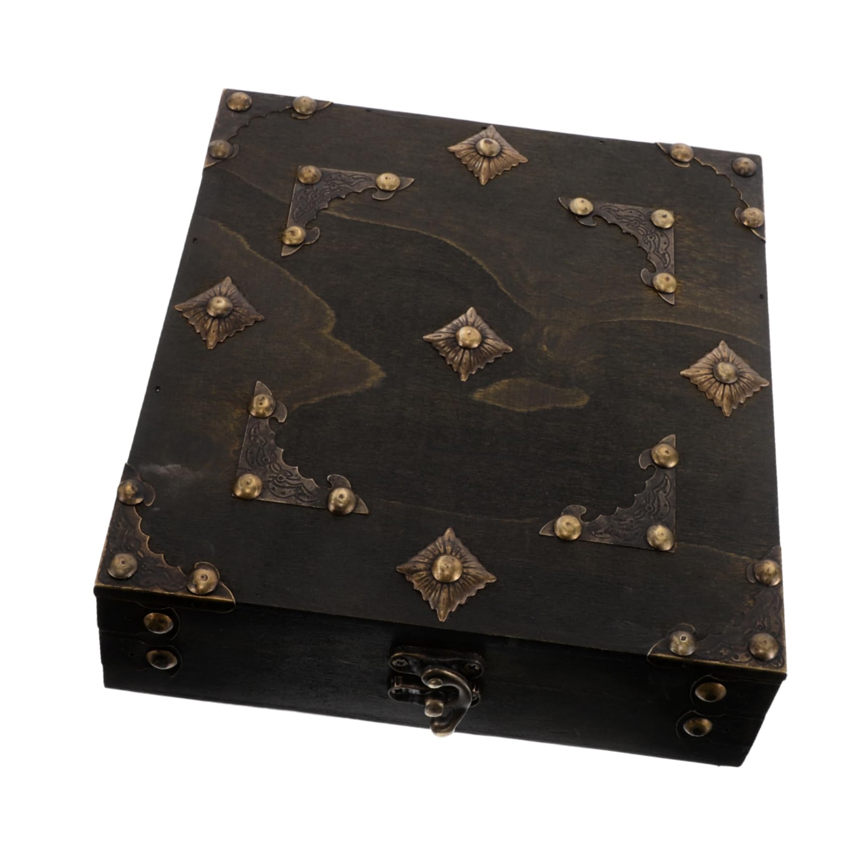 Ciieeo Retro Treasure Chest Vintage Jewelry Organizer Box for Women Decorative Storage Case for Home Decor Film Props and Packaging Sturdy Design for Clutter