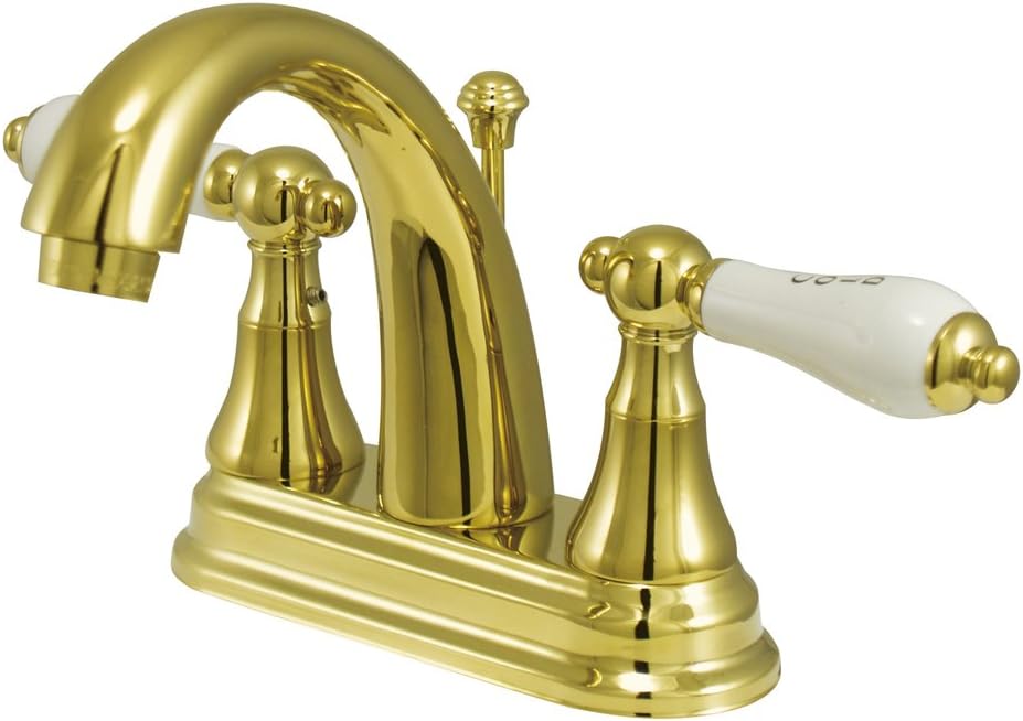 Kingston Brass KS7611PL 4 in. Centerset Bathroom Faucet, Polished Chrome