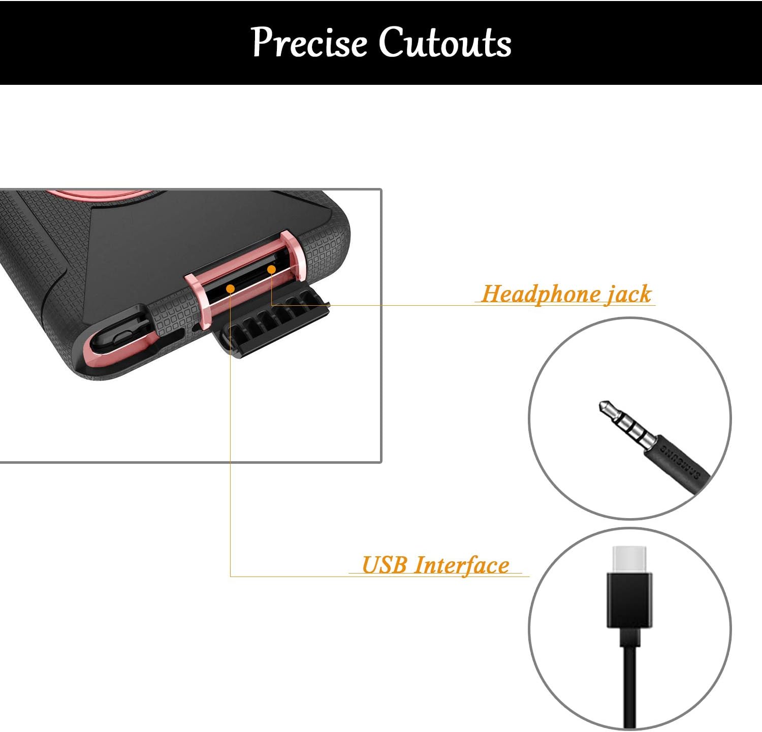 Dailylux Shockproof Case for Samsung Galaxy Note 9, Rugged Heavy Duty Hybrid Holster Rotating Swivel Protective Bumper Kickstand Cover with Belt Clip, Black + Pink