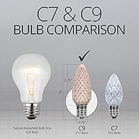 Vista 9 de Luces LED navideñas comerciales C9 OptiCore para exteriores Guirnalda de luces de navidad de alta resistencia cable verde