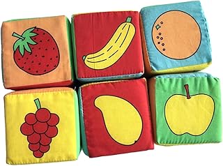 Toyvian 6 Pçs Brinquedos Educativos Quebra-Cabeça Brinquedos Educação Precoce Brinquedos Blocos De Construção De Pano Crianças Blocos De Construção Brinquedos Para O Bebê Blocos De Cubo
