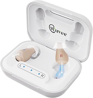 OTC Hearing Aids for Seniors, Rechargeable Hearing Aid Amplifiers Devices with Noise Cancelling Clear Sound, Superior Sound Quality for Adults Women Men Hearing Loss, Auto On/Off