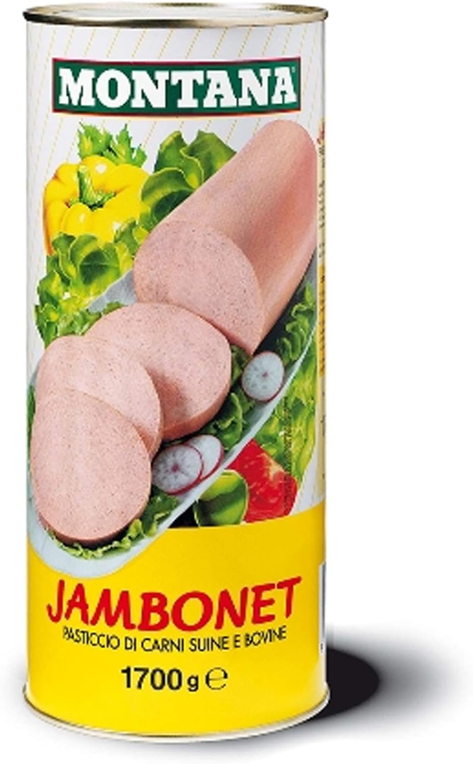 Montana Jambonet, Carne in Scatola di Suino e Bovino, 6 Confezioni da 1700g