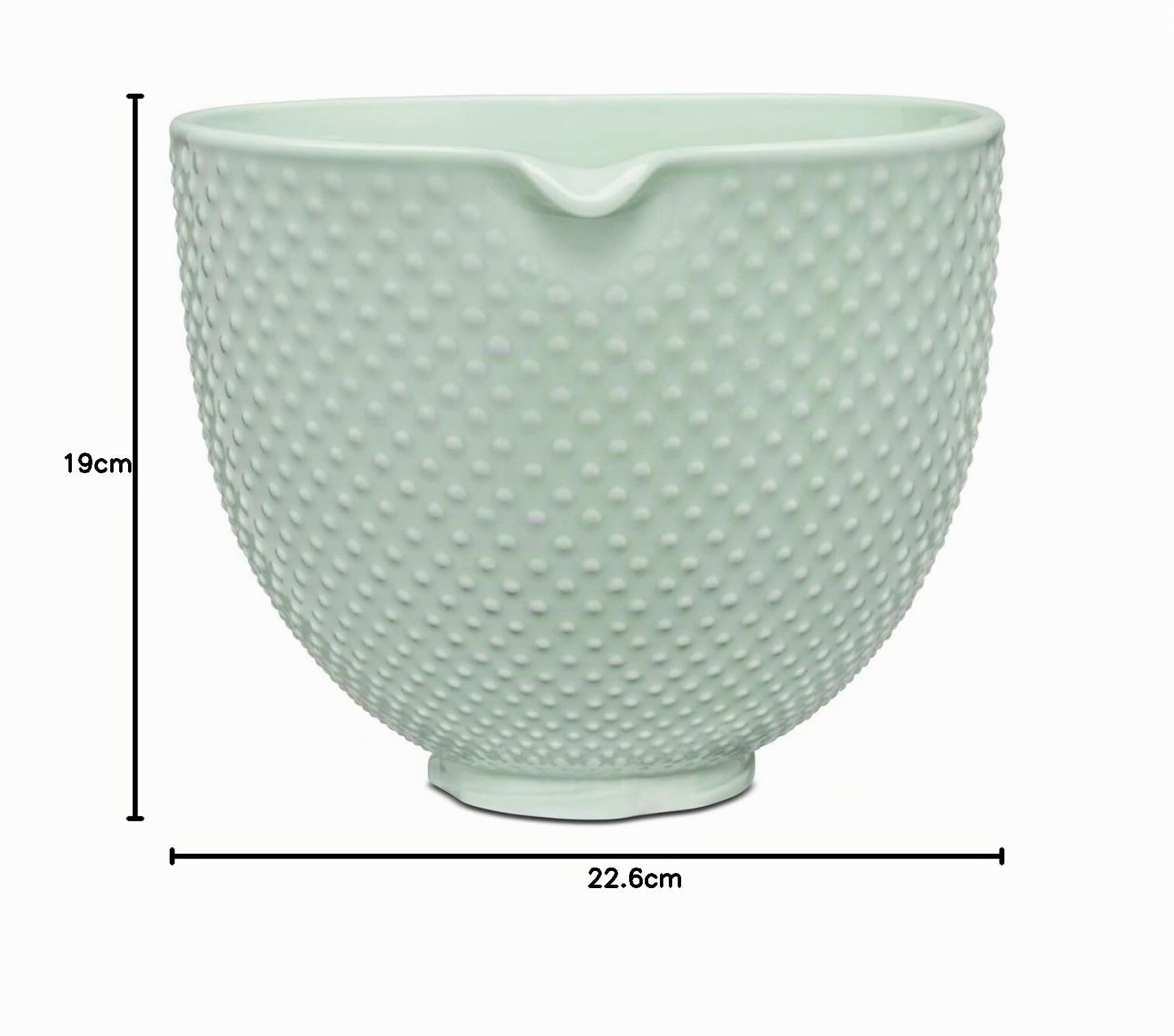 KitchenAid 4.7L Keramik-Rührschüssel, Dew Drop Strukturglasur, Ofen-, Mikrowellen- & Gefriergeeignet, Passend für 4.3L & 4.7L Tilt-Head Küchenmaschinen