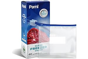 PAMI Freezer Slider Gallon Bags: Expanding Bottom and Leakproof Protection