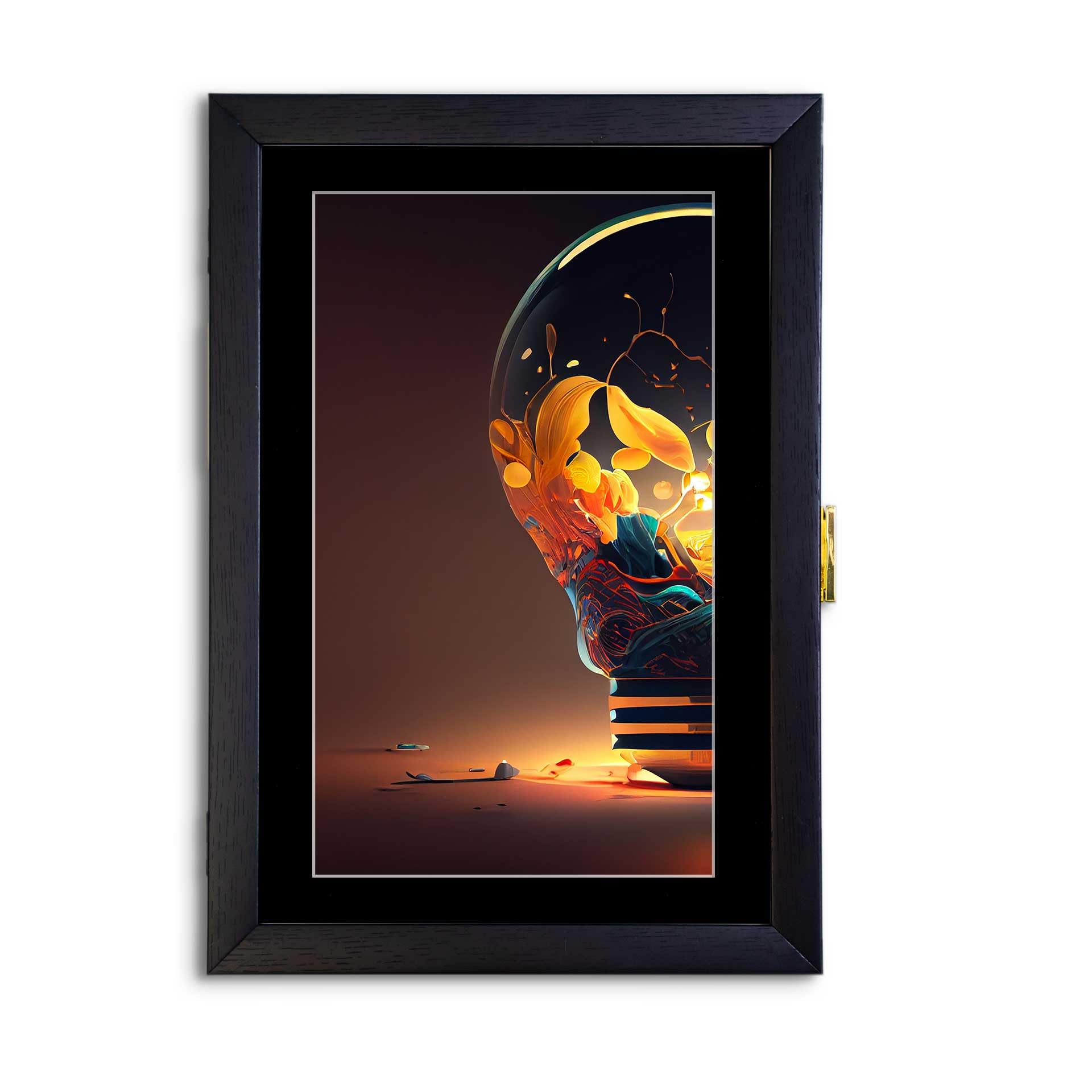 snapico LED Photo Frame Black Colour Quick Change Front Opening | Size 8X12 inch | with 3 numbers of A4 size Backlit Paper